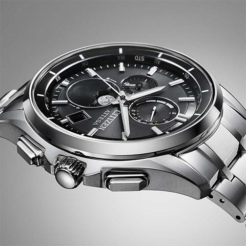 シチズン 国内正規品 CITIZEN 光発電エコ・ドライブ電波時計　ダイレクトフライト　ムーンフェイズ BY1001-66Eの画像