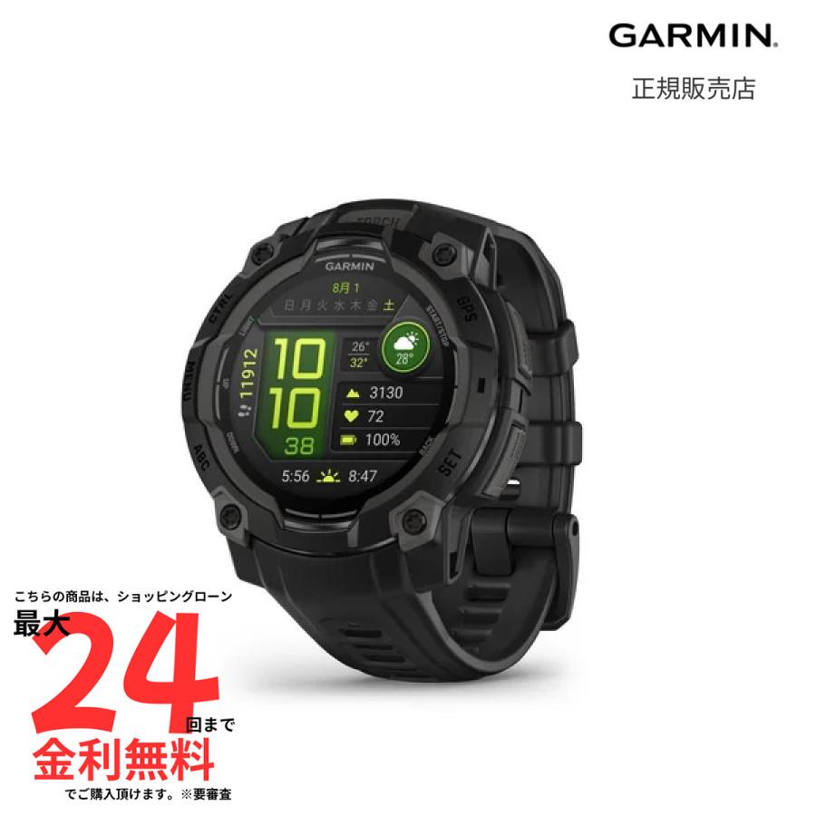 国内正規品　新作 ガーミン インスティンクト 3 AMOLED 45mm Black 010-02936-30 GARMIN Instinct 3 有機EL 登山 ゴルフの画像
