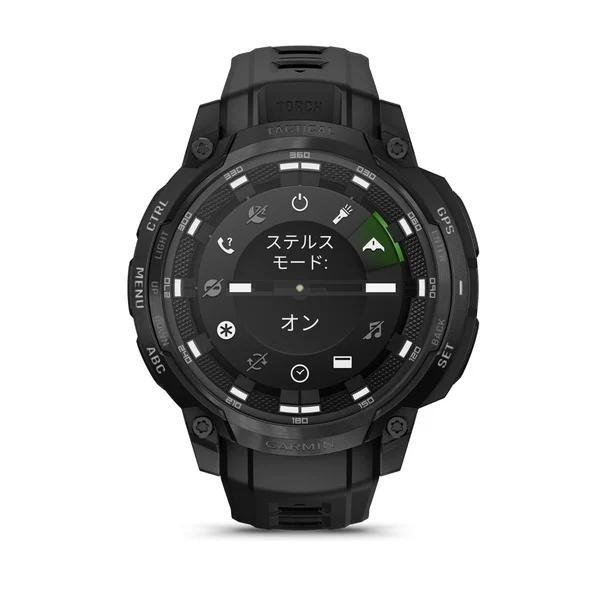 国内正規品 ガーミン Instinct Crossover AMOLED Tactical 010-03398-32 GPS スマートウォッチ ソーラー充電 ミリタリー 耐衝撃 GARMINの画像