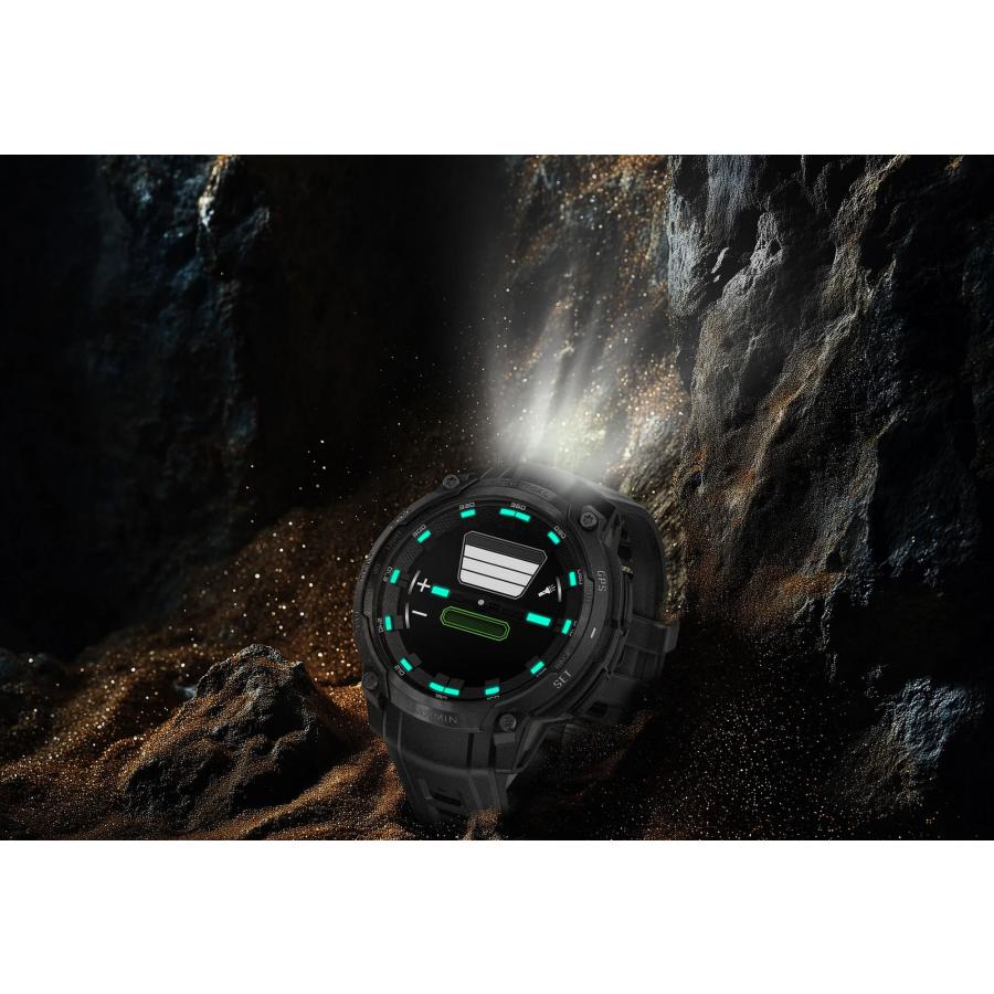 国内正規品 ガーミン Instinct Crossover AMOLED Tactical 010-03398-32 GPS スマートウォッチ ソーラー充電 ミリタリー 耐衝撃 GARMINの画像