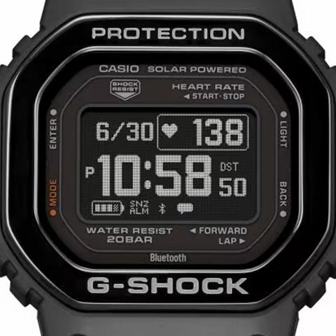 国内正規品 CASIO カシオ G-SHOCK DW-H5600MB-1JR G-SQUAD スマートウォッチ ブラック ソーラー充電 心拍計測対応 メンズ 腕時計の画像