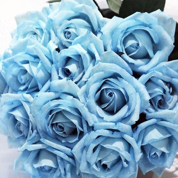 アイスブルーローズ 花束 本 生花 ナチュラルカラー 青いバラ ブーケ Ibr Kaduki Flowers Design 通販 Yahoo ショッピング