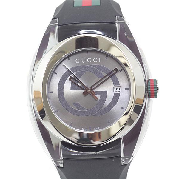 2021人気の GUCCI グッチ メンズ腕時計 シンク クォーツ腕時計 YA137116 シルバー文字盤 未使用品 腕時計