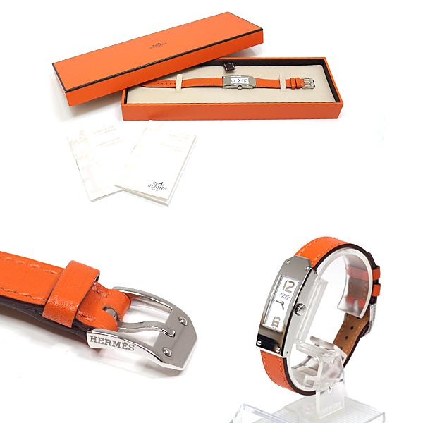 【HERMES】エルメス ケリー2 KT1.210 ステンレススチール クオーツ アナログ表示 レディース 白文字盤 腕時計 Kelly HERMES エルメス レディース腕時計 ケリー2 KT1.210 ステンレス