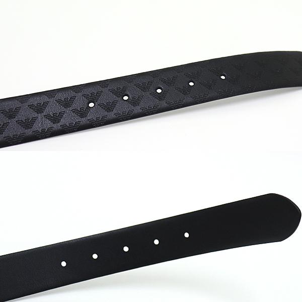 EMPORIO ARMANI エンポリオアルマーニ エンブレム柄バーシブルベルト