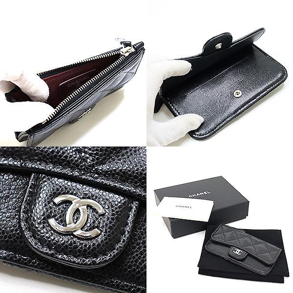 CHANEL（シャネル） クラシック ジップ カードケース キャビアスキン