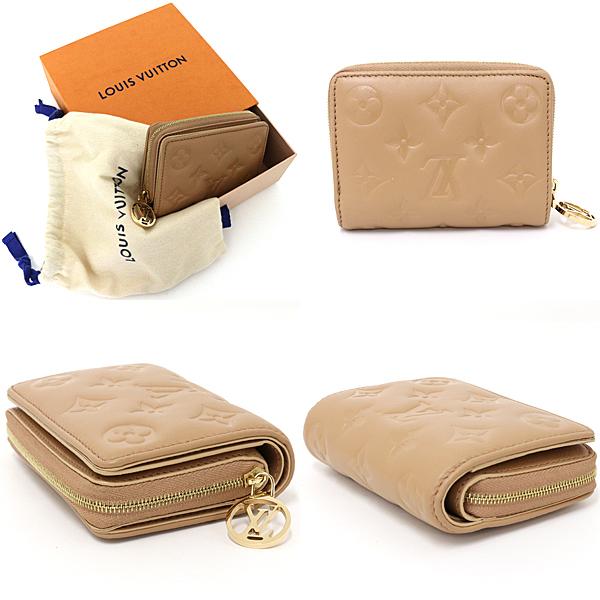 ルイ ヴィトン LOUIS VUITTON ポルトフォイユ･ルー モノグラム エンボス ラムレザー M81673 Camel キャメル ゴールド金具【中古】S LOUIS VUITTON（ルイ・ヴィトン） ルイ ヴィトン ポルトフォイユ・ルー