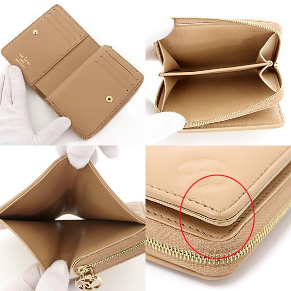 ルイ ヴィトン LOUIS VUITTON ポルトフォイユ･ルー モノグラム エンボス ラムレザー M81673 Camel キャメル ゴールド金具【中古】S LOUIS VUITTON（ルイ・ヴィトン） ルイ ヴィトン ポルトフォイユ・ルー