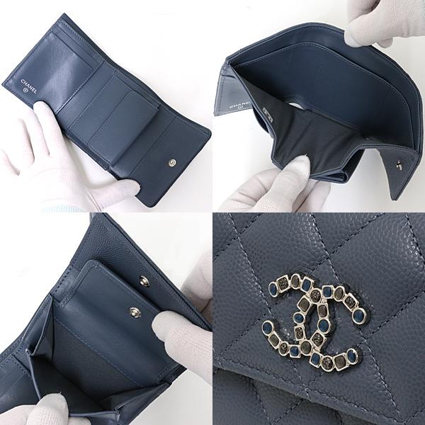 CHANEL シャネル スモール フラップ ウォレット キャビアスキン 