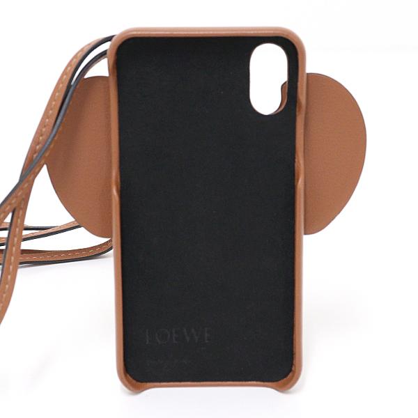 LOEWE ロエベ エレファント iPhone X / Xs ケース アナグラム LOEWE（ロエベ） iPhoneケース X/XS用 アナグラム エレファント タン