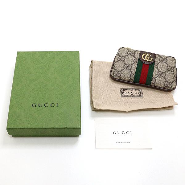 GUCCI グッチ オフィデア キーケース 671722 ベージュ エボニー GGスプリーム キャンバス 未使用品 GUCCI（グッチ） オフィデア キーケース 671722 ベージュ エボニー GG