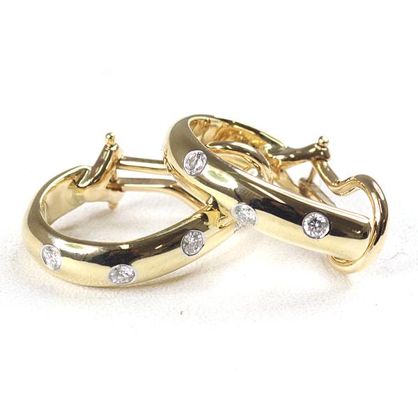 TIFFANY&Co. ティファニー ドッツ イヤリング フープ K18YG PT950 4P  