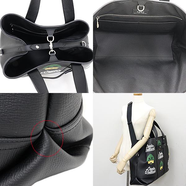 ルイ ヴィトン LOUIS VUITTON トロリートート LV スクエアード NIGOコラボ 2WAYバッグ レザー M59373 ブラック 未使用品 LOUIS VUITTON（ルイ・ヴィトン） ルイ ヴィトン トロリートート LV