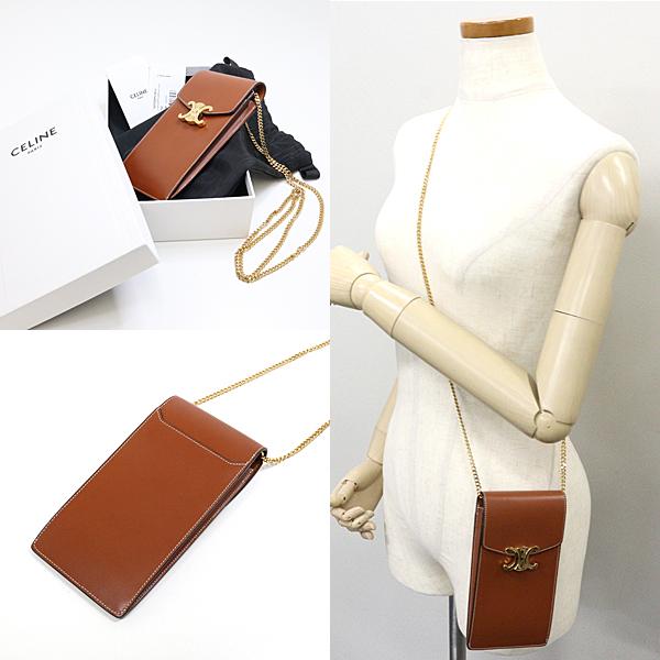 CELINE セリーヌ バーティカル モバイル ポーチ スマホケース カーフ 