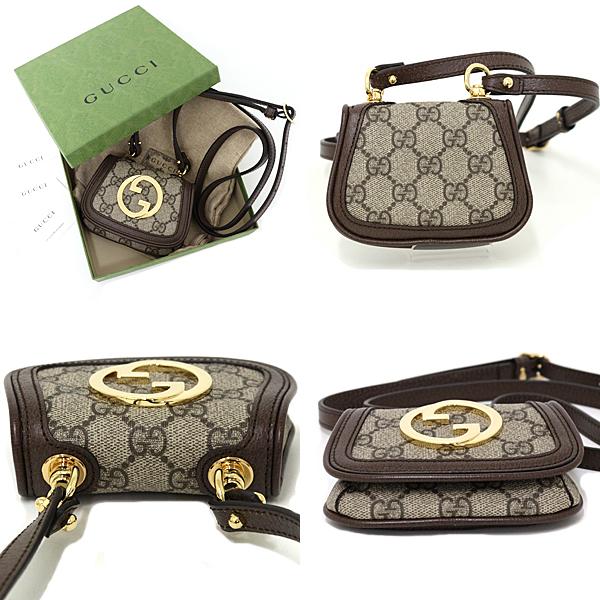グッチ GUCCI ブロンディ カードケース ウォレット GGスプリームキャンバス ショルダーバッグ 698635 ベージュ/エボニー 未使用品 GUCCI（グッチ） ブロンディ カードケース ウォレット GGスプリーム