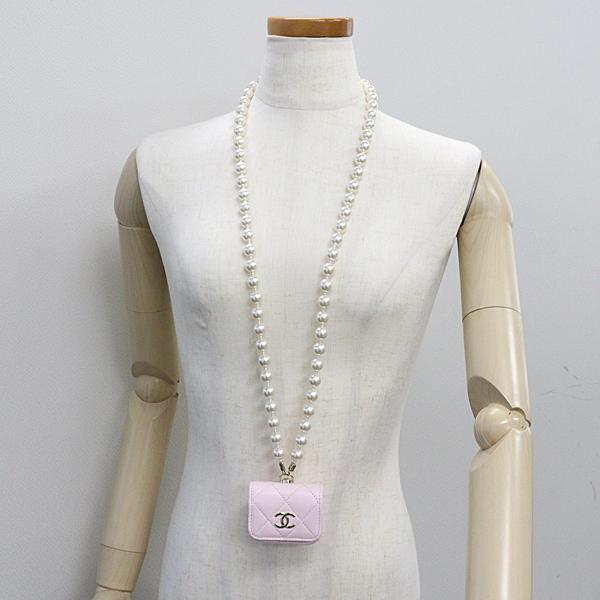 CHANEL シャネル エアポッズ Airpods ケース ピンク ゴールド金具  