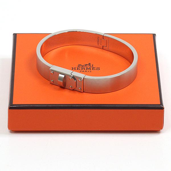 エルメス HERMES ケリー メン ブレスレット シルバー メタル