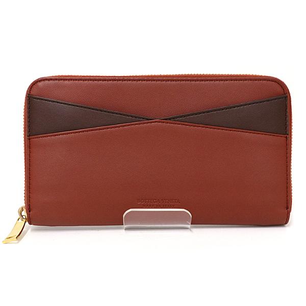 ボッテガ ヴェネタ BOTTEGA VENETA ラウンドファスナー長財布 608254 ナッパレザー ブラウン系 バイカラー 【中古】Sランク BOTTEGA VENETA（ボッテガ・ヴェネタ） ボッテガ ヴェネタ ラウンド