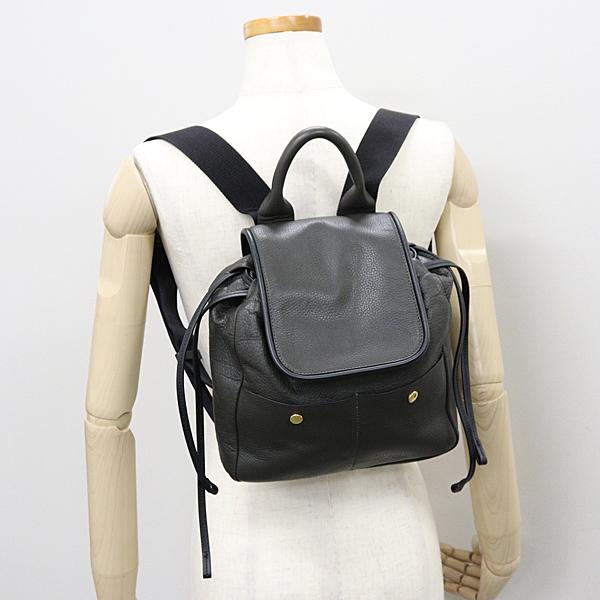 マルニ MARNI レザーバックパック リュックサック ZAMP0004U0 LV688 ブラック ゴールド金具 【中古】Aランク MARNI（マルニ） レザーバックパック リュックサック ZAMP0004U0 LV688