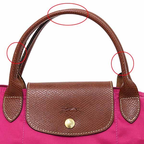 ロンシャン LONGCHAMP ル プリアージュ M トップハンドルバッグ ハンドバッグ 折りたたみ 1623089560 ピンク ブラウン 【中古】Aランク LONGCHAMP（ロンシャン） ル プリアージュ M トップハンドルバッグ