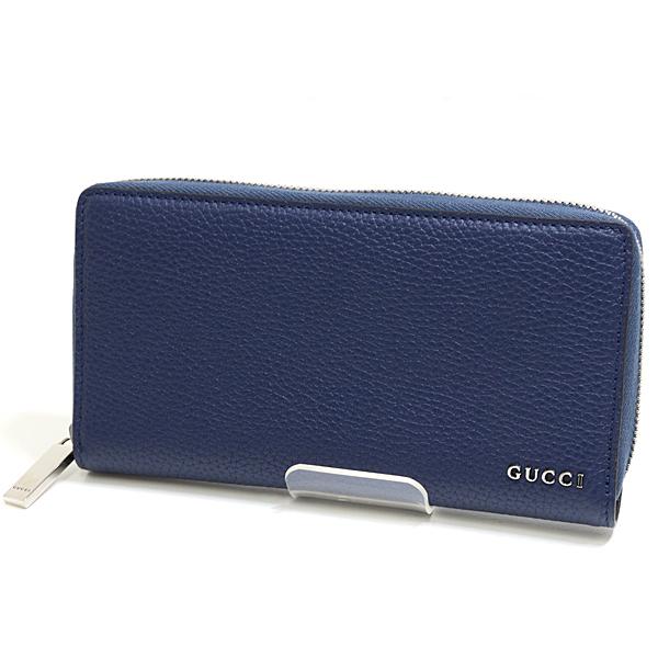 GUCCI グッチ ロゴ ジップアラウンドウォレット ラウンドファスナー長財布 カーフレザー ネイビー 771154 未使用品 GUCCI（グッチ） ロゴ ジップアラウンドウォレット ラウンドファスナー