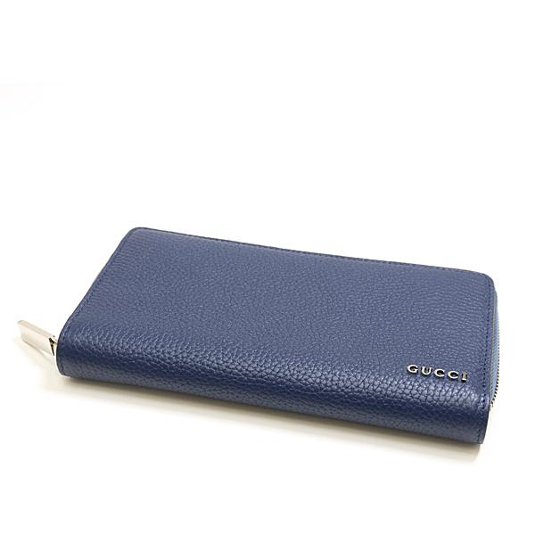GUCCI グッチ ロゴ ジップアラウンドウォレット ラウンドファスナー長財布 カーフレザー ネイビー 771154 未使用品 GUCCI（グッチ） ロゴ ジップアラウンドウォレット ラウンドファスナー