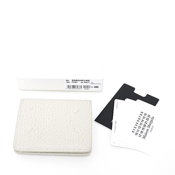 メゾン マルジェラ 4ステッチ 二つ折りウォレット ライトグレー カーフレザー S56UI0140 財布 Sランク【中古】 Maison Margiela（メゾンマルジェラ） メゾン マルジェラ 4ステッチ 二