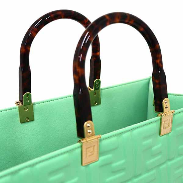 FENDI フェンディ 2WAY サンシャインミディアムショッパー ハンドバッグ トートバッグ 肩掛け ショルダーバッグ 8BH386 キャンバス  パテントレザー   ブラウン 茶 アイボリー シルバー金具 レディース【中古品】 FENDI（フェンディ） トートバッグ 2WAY SUNSHINE MEDIUM サンシャイン