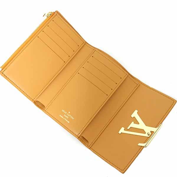 ルイ ヴィトン LOUIS VUITTON ポルトフォイユカプシーヌ コンパクト 三つ折り財布 トリヨンレザー M81669 サフラン 【中古】Aランク LOUIS VUITTON（ルイ・ヴィトン） ルイ ヴィトン ポルトフォイユ