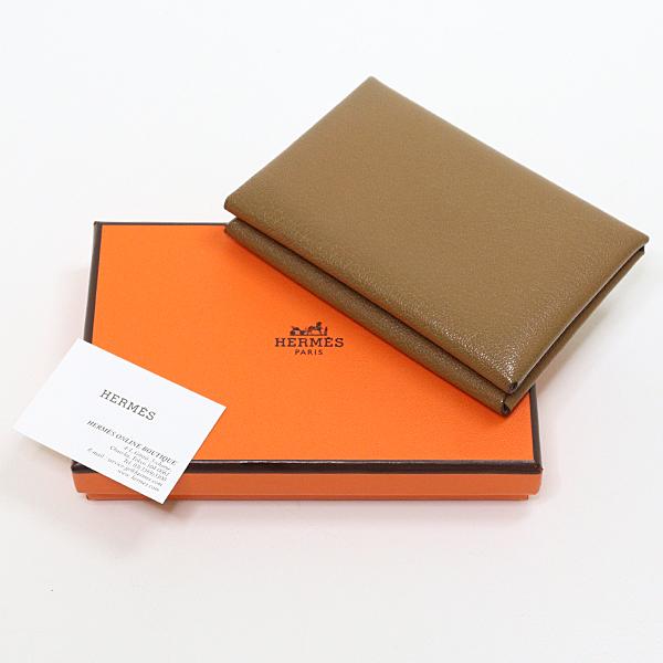 HERMES（エルメス） カルヴィ デュオ カードケース ゴールド