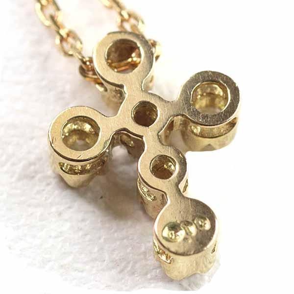 スタージュエリーダイヤモンドクロスネッ クレスK18 WG STAR JEWELRY（スタージュエリー） K18YG ダイアモンド クロス