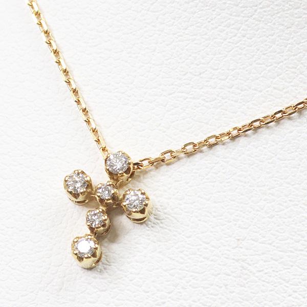 STAR JEWELRY（スタージュエリー） K18YG ダイアモンド クロス