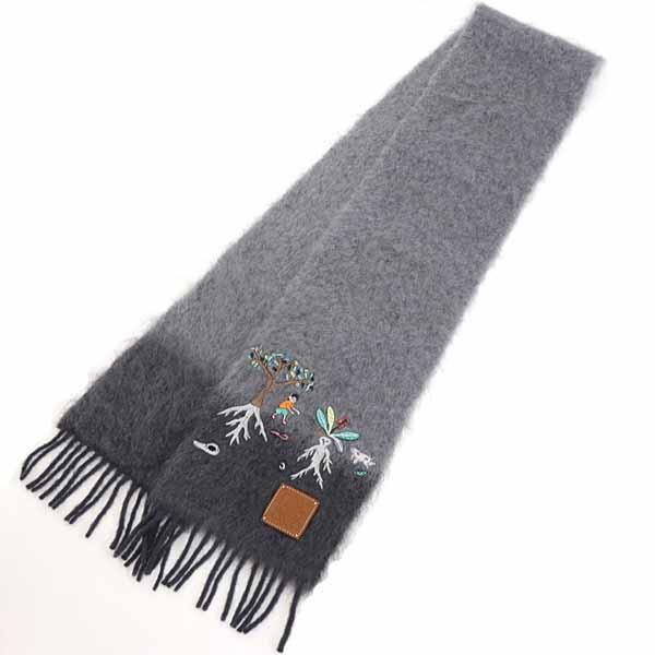ロエベ スナ・フジタ LOEWE× Suna Fujita コラボレーション モヘア ウール マフラー ニットスカーフ 藤田砂 F811257X49 【中古】Aランク LOEWE（ロエベ） スナ・フジタ LOEWE× Suna Fujita コラボレーション