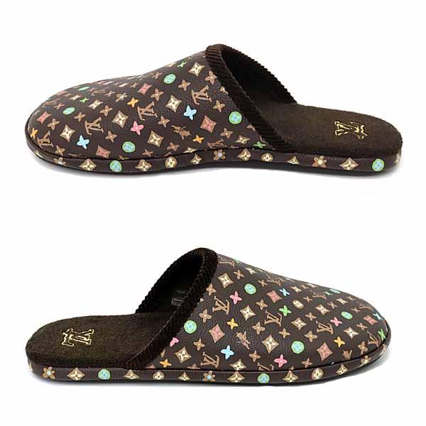 LOUIS VUITTON ルイ ヴィトン LV パレス・ライン ミュール スリッパ ルームシューズ モノグラム・クラギー モカ マルチカラー 【中古】A LOUIS VUITTON（ルイ・ヴィトン） ルイ ヴィトン LV パレス・ライン