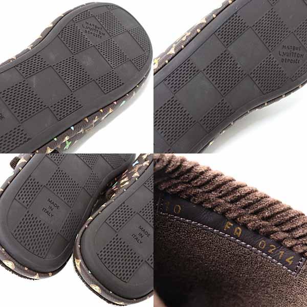 LOUIS VUITTON ルイ ヴィトン LV パレス・ライン ミュール スリッパ ルームシューズ モノグラム・クラギー モカ マルチカラー 【中古】A LOUIS VUITTON（ルイ・ヴィトン） ルイ ヴィトン LV パレス・ライン