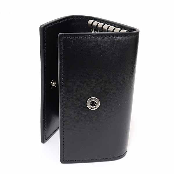 GUCCI グッチ GGマーモント キーケース 6連 キーフック キーリング レザー 435305 ブラック【中古】Sランク_4