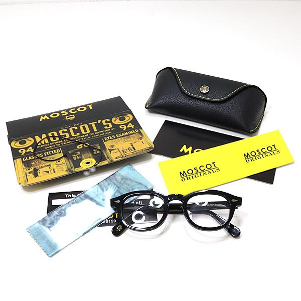 MOSCOT ブラックフレーム メガネ セット MOSCOT（モスコット） LEMTOSH 46 メガネフレーム ブラック