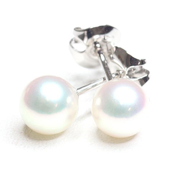 MIKIMOTO（ミキモト） パール ピアス K18WG アコヤ真珠(7.0mm