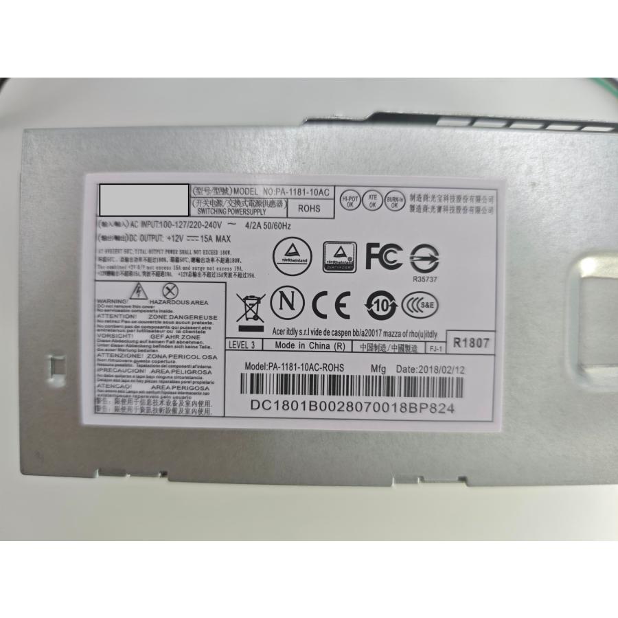 PA-1181-10AC 180W 交換用電源ユニット Acer E450 D650 N4270 X4270用