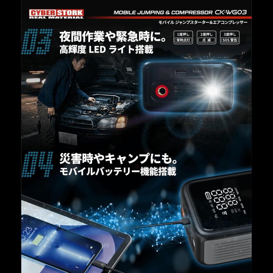 CYBER STORK サイバーストーク 国内メーカー ジャンプスターター 電動