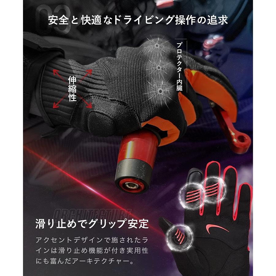 Kaedear（カエディア） バイク グローブ 夏 春 バイク用 メッシュ