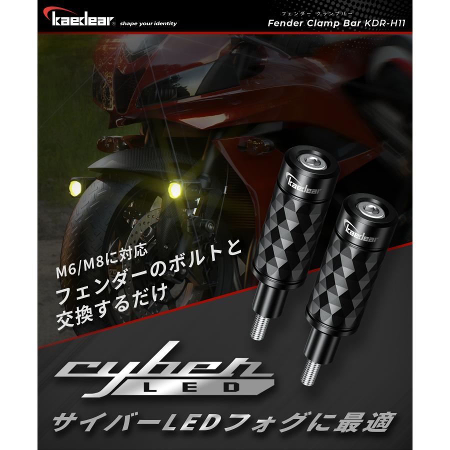 Kaedear（カエディア） バイク フェンダークランプバー フォグ マルチ