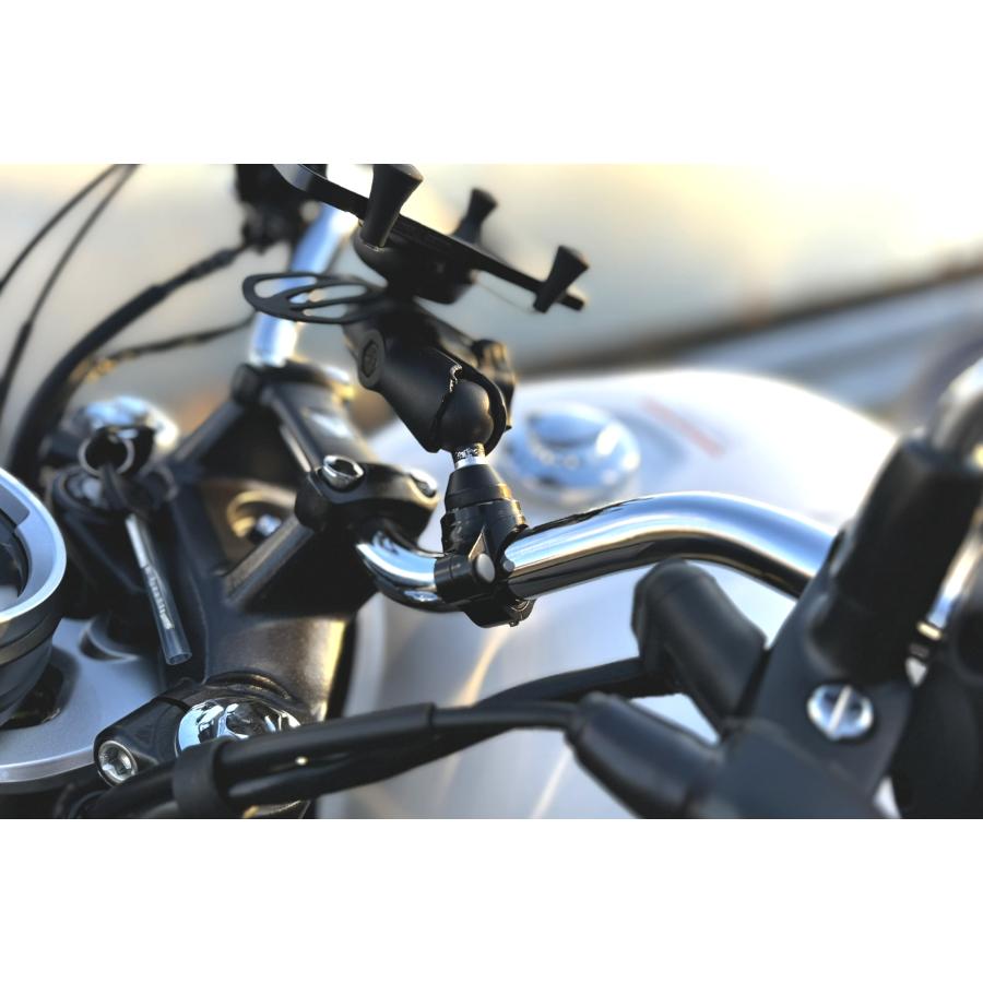 ラムマウント 防振クレイドルホルダー（M）U字クランプベース　1インチボール ラムマウント 防振クレイドルスマホホルダー(M) 1インチボール