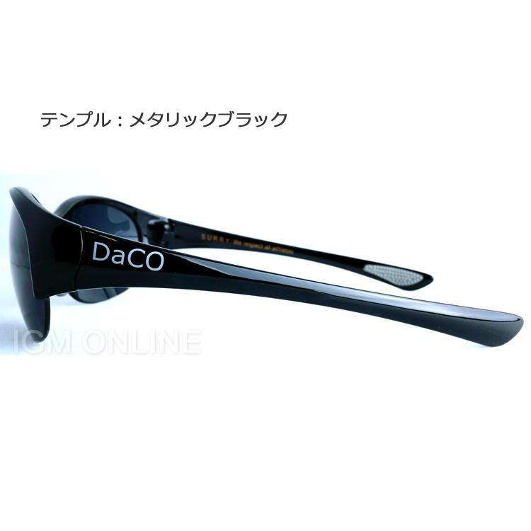 DaCO SURRY BK/BK/SP スポーツサングラス レディース スモーク偏光レンズ ブラック UVカット 紫外線カット ゴルフ ドライブ テニス ウォーキングの画像