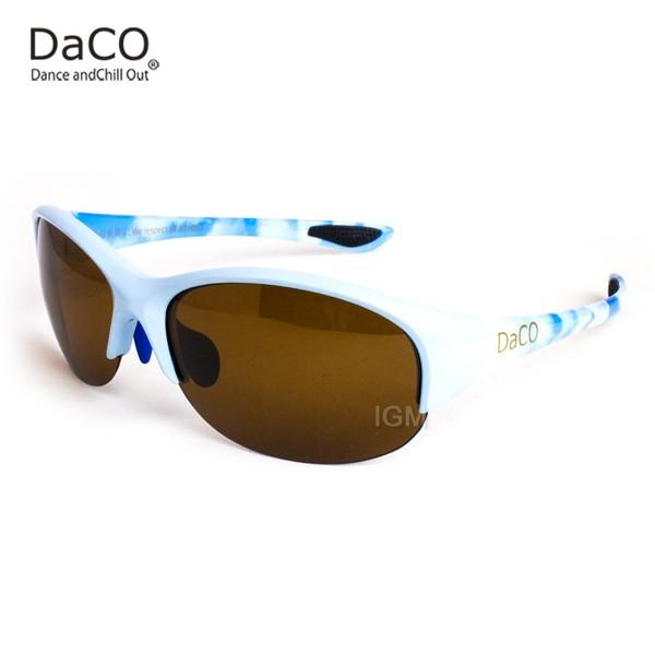 DaCO SURRY MB/SO/BP スポーツサングラス レディース ブラウン偏光レンズ ミルキーブルー 空 UVカット 紫外線カット ゴルフ ドライブ テニス ウォーキング