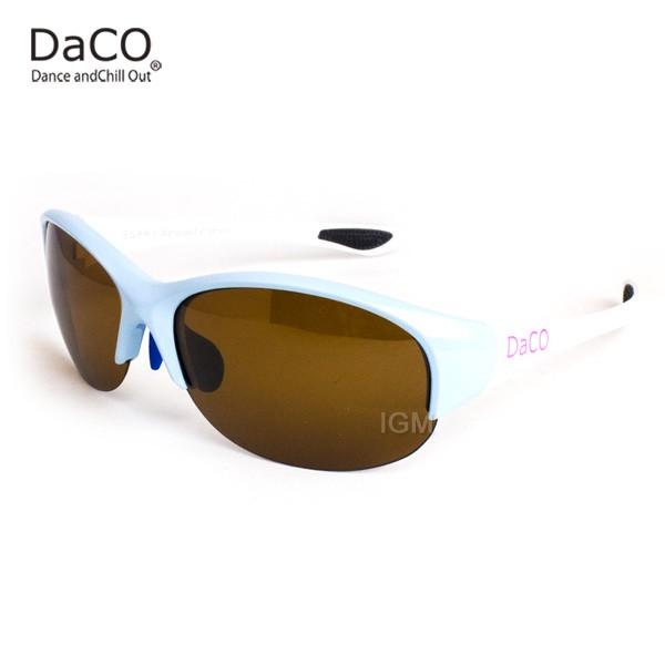 DaCO SURRY MB/WH/BP スポーツサングラス レディース ブラウン偏光レンズ ミルキーブルー ホワイト UVカット 紫外線カット ゴルフ ドライブ テニス ウォーキング