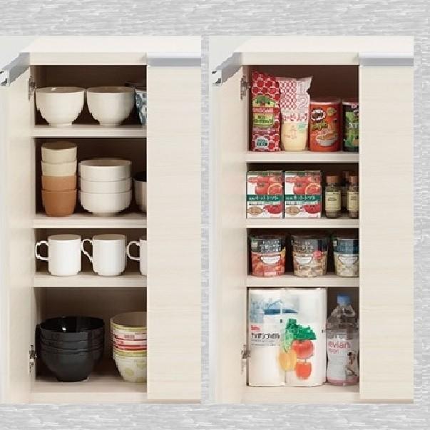 送料無料 一部地域のぞき カウンター下収納 幅90 5cm 高さ84cm 品番 日本製 扉タイプ 薄型収納 ダイニング収納 調味料 食器 缶詰 非常食 インスタント 1 楓インテリア 通販 Yahoo ショッピング