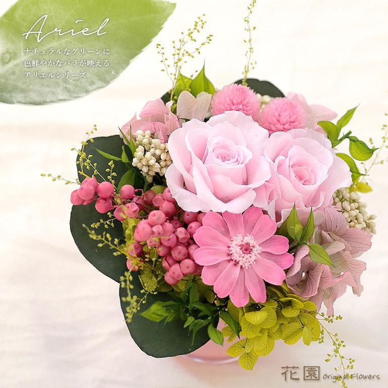 プリザーブドフラワー アリエル ピンク クリアケース付き 誕生日 贈り物 記念日 母の日 敬老の日 プレゼント ギフト 枯れない 花 お祝い Ps0002 花園オリジナルフラワーズ 通販 Yahoo ショッピング