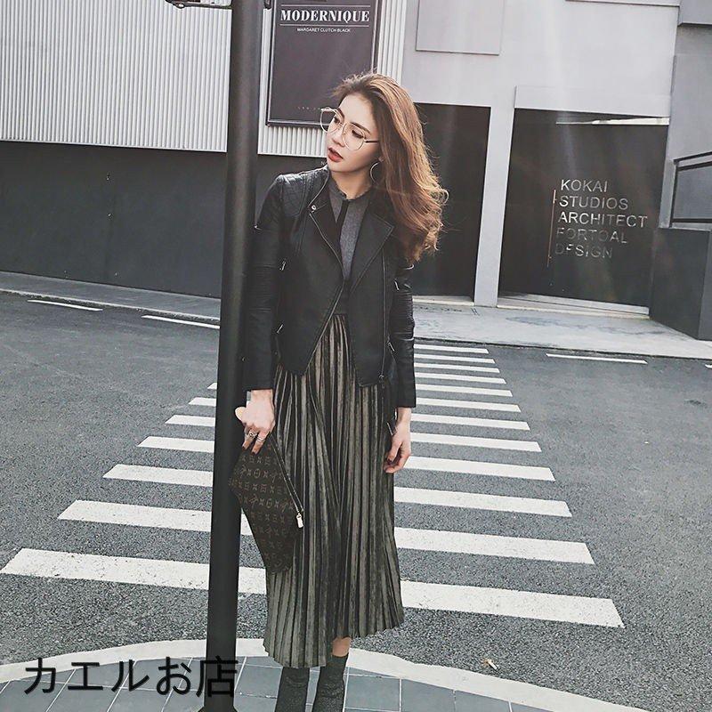 直送商品 ライダース ジャケット 冬 秋 合皮 羽織り 長袖 Puレザー アウター ジャンパー ブルゾン フェイクレザー レディース 革ジャン レザー ジャケット サイズ Xl Hassoncaterers Com