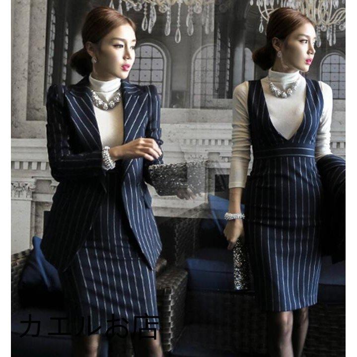 海外 安い オフィスフォーマルスーツ レディース 事務服 細身シルエット ビジネス ストライプ柄 長袖ジャケット ワンピース 入学式 卒業式 Ol通勤 セット割引 Fixinox Com Br